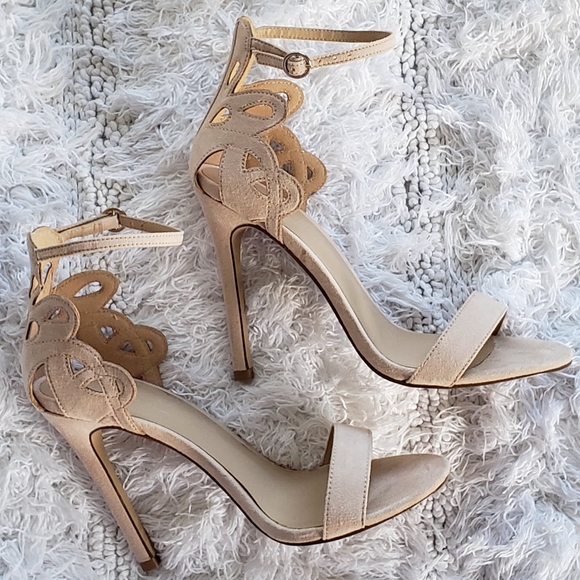 Topshop Nude Ankle Strap Heels - Picture 5 of 8